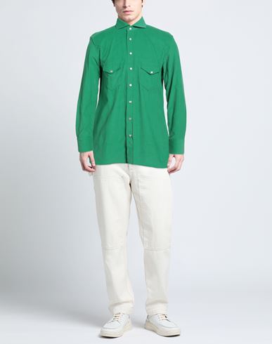 Arpège Heritage Man Shirt Green Size 34 Cotton