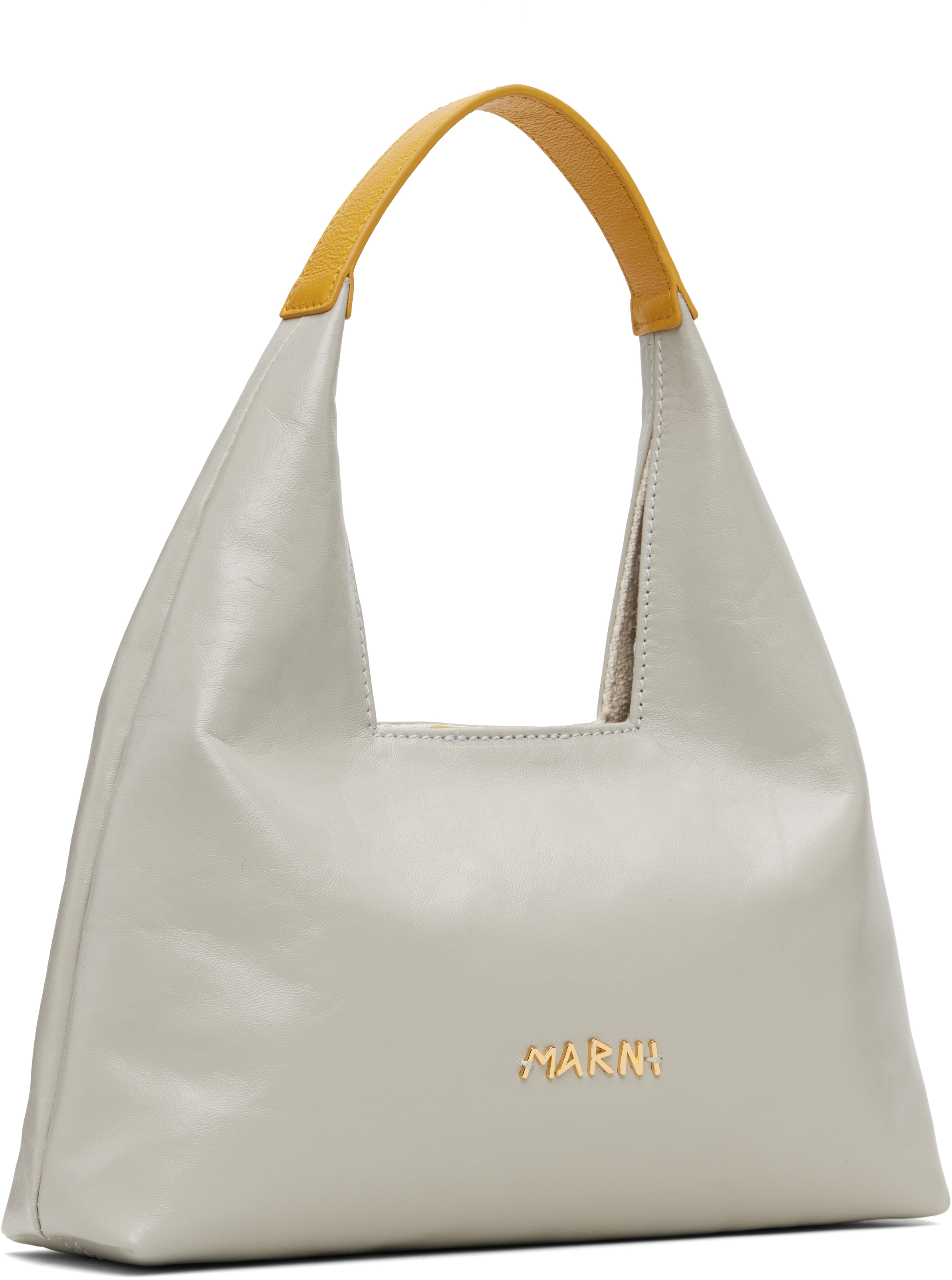 Gray Top Handle Mini Bag