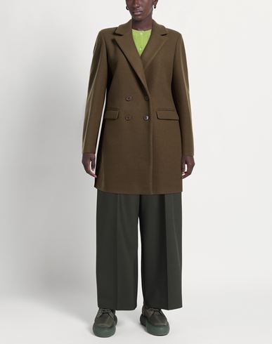 Woman Coat Military green Size 10 Polyester