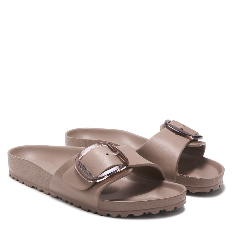 Women's Madrid Essentials Big Buckle Footbed Sandals (Gray Taupe)