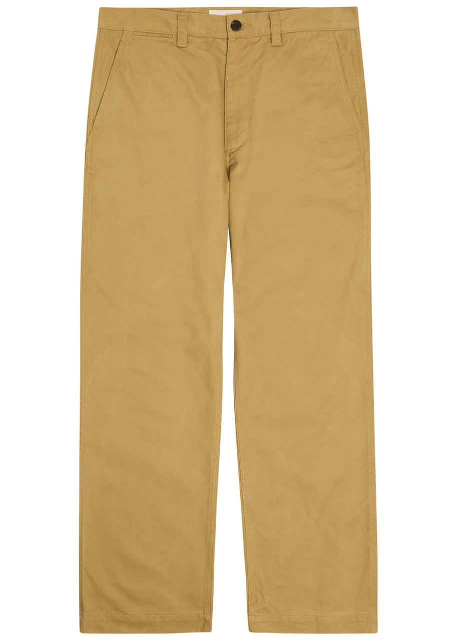 Straight-leg Cotton Trousers