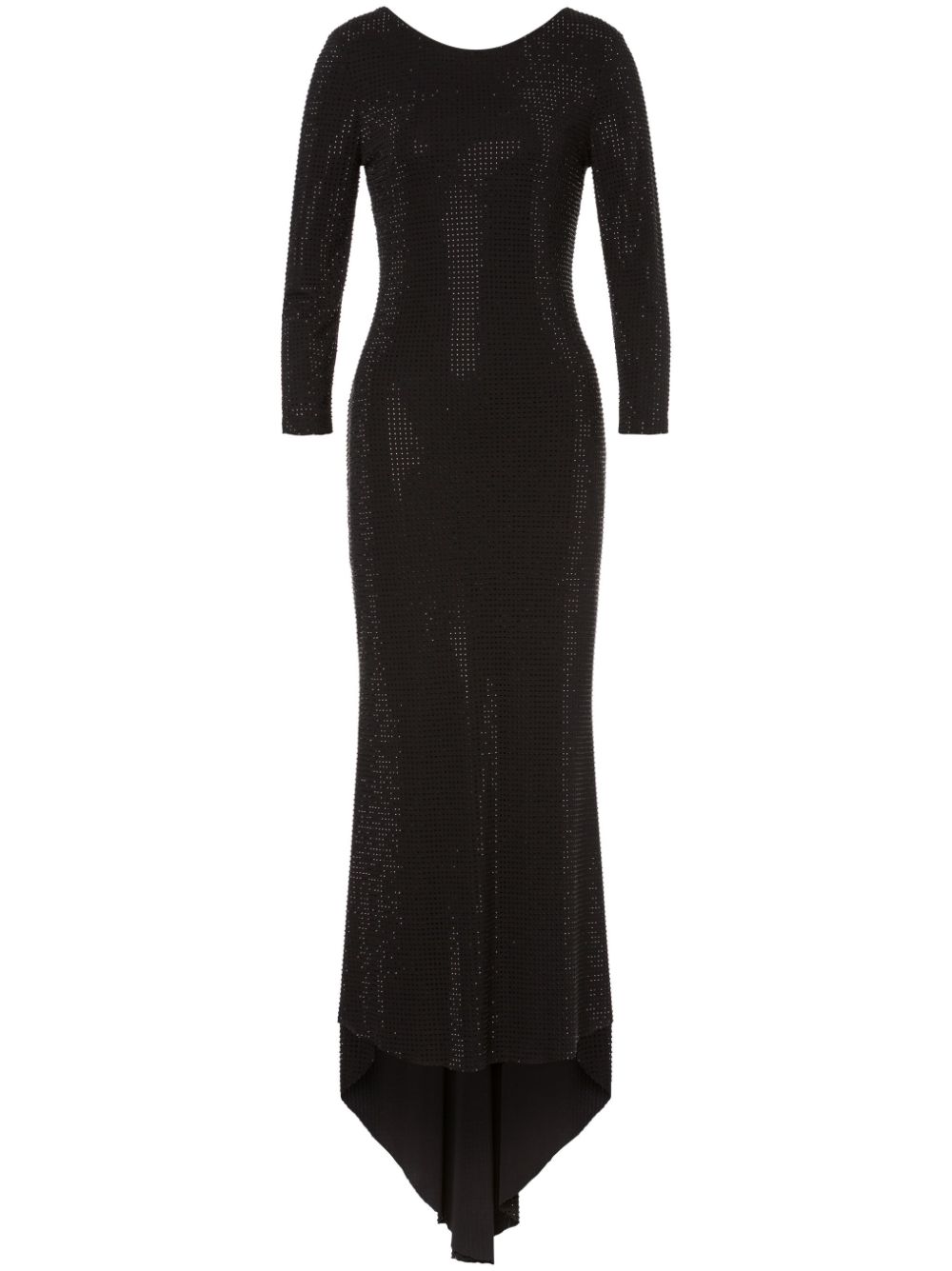 Rhinestone-embellished maxi dress - Black