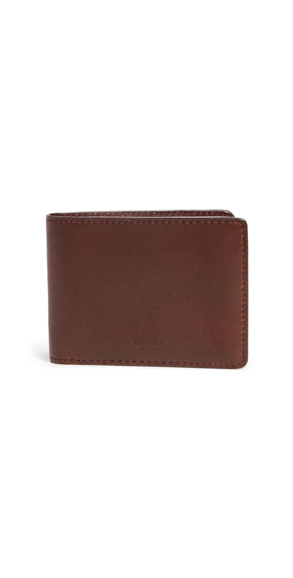 Leather Bifold Wallet Medbrown One Size
