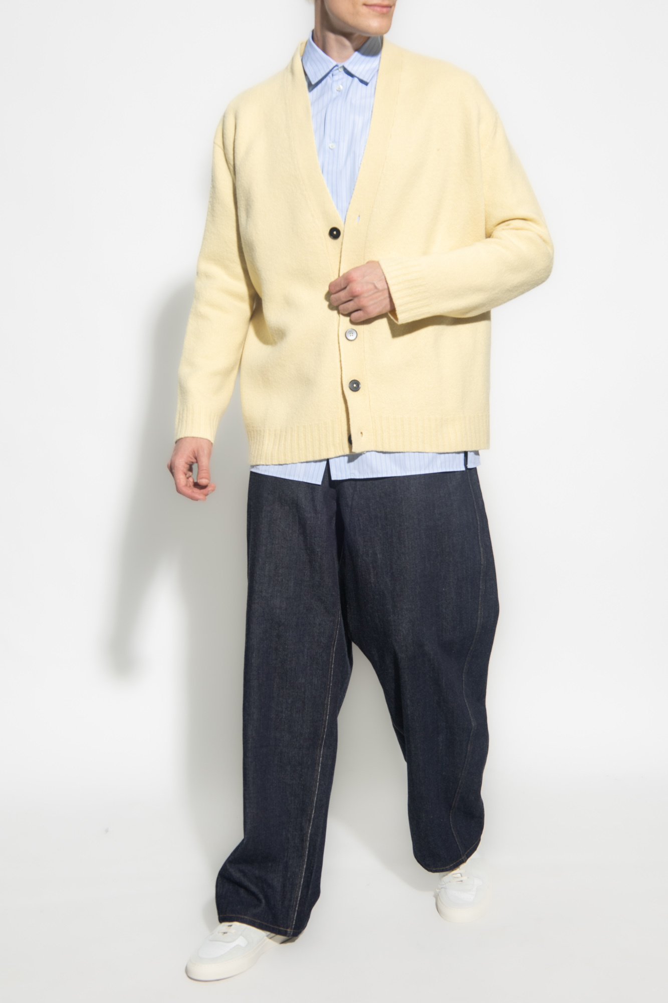 Cotton Shirt With Logo, Men's, Light Blue