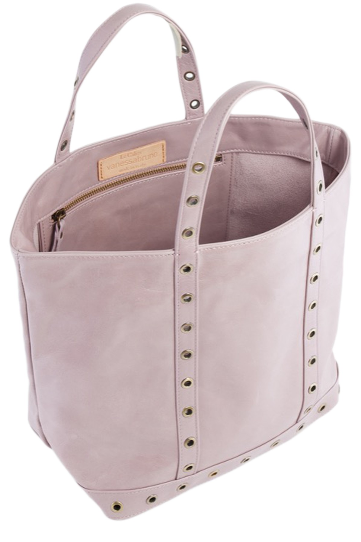 Leather M cabas tote
