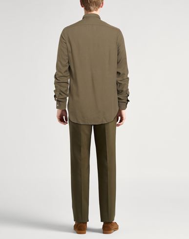 Man Shirt Khaki Size 15 ½ Viscose, Cotton