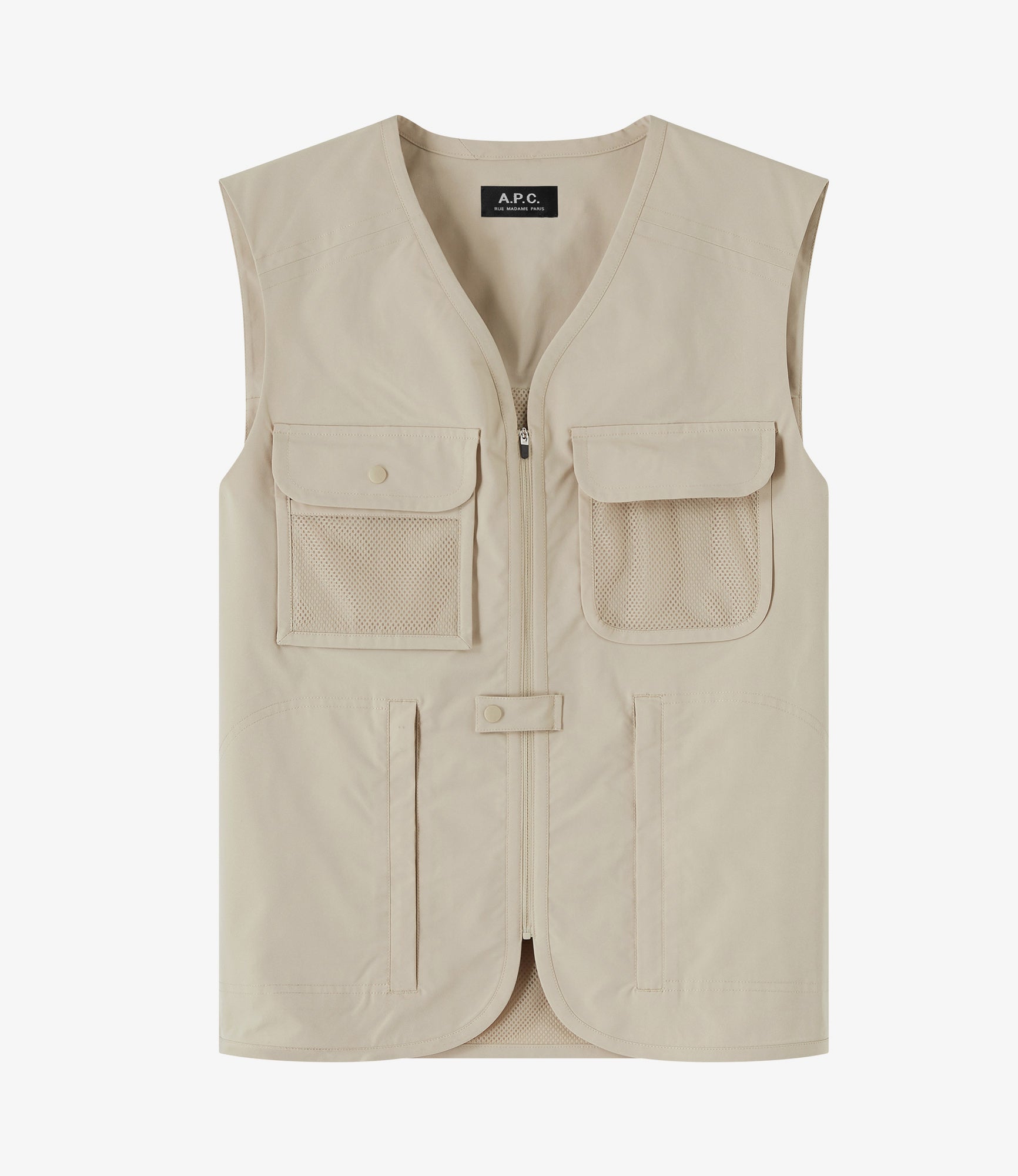Alban sleeveless jacket Beige