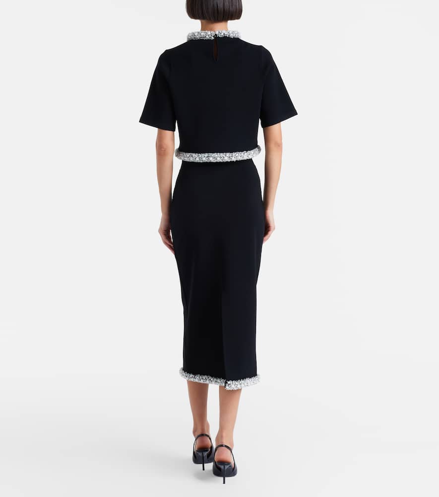 Idina embellished knitted pencil skirt