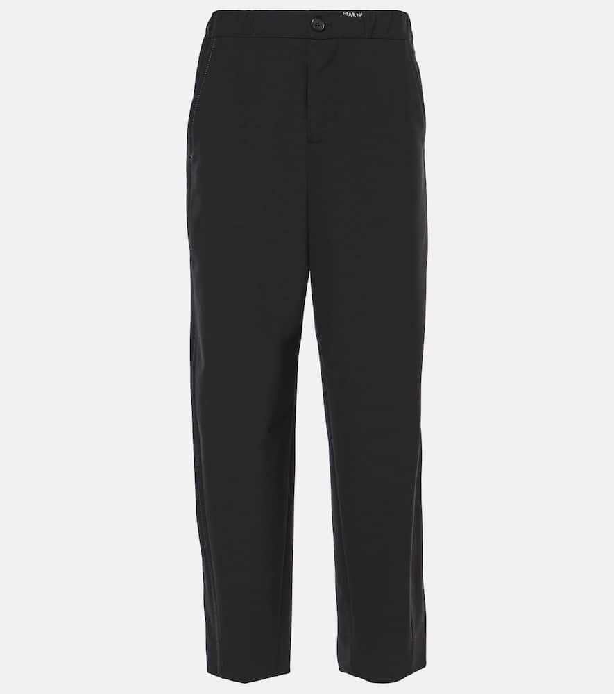 High-rise tapered pants