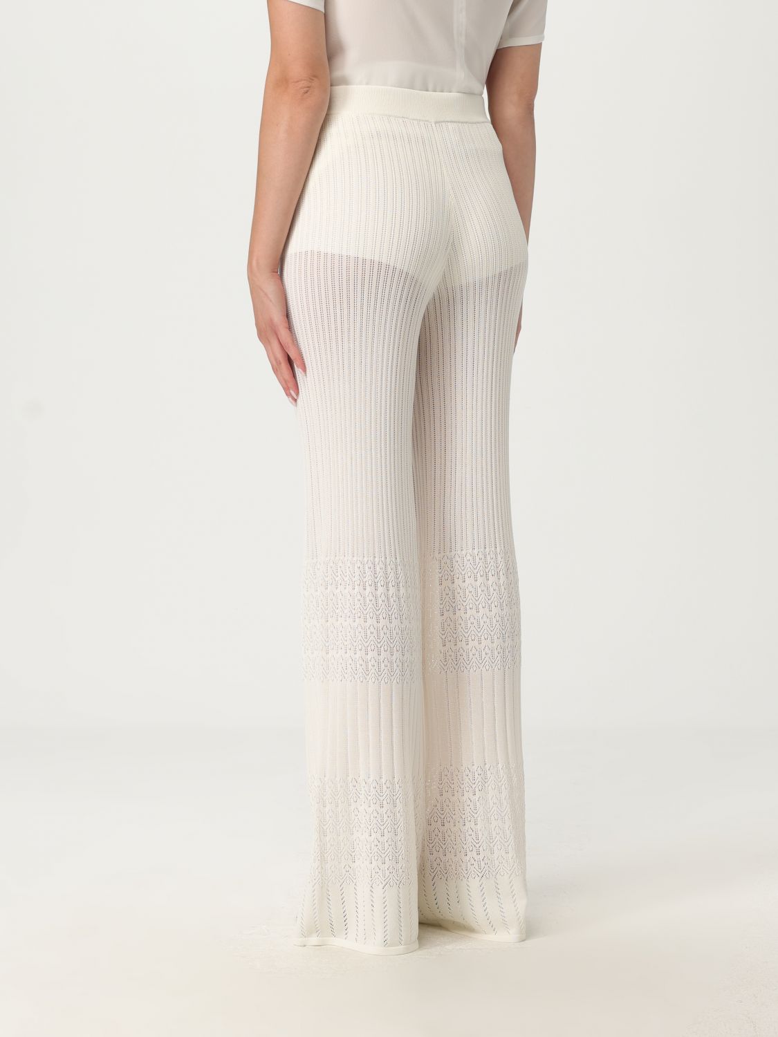 BOSS embroidered trousers - White