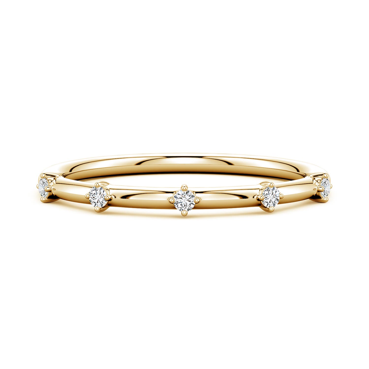 Angara 1.5 MM Round Diamond Five-Stone Station Ring in 14K Yellow Gold