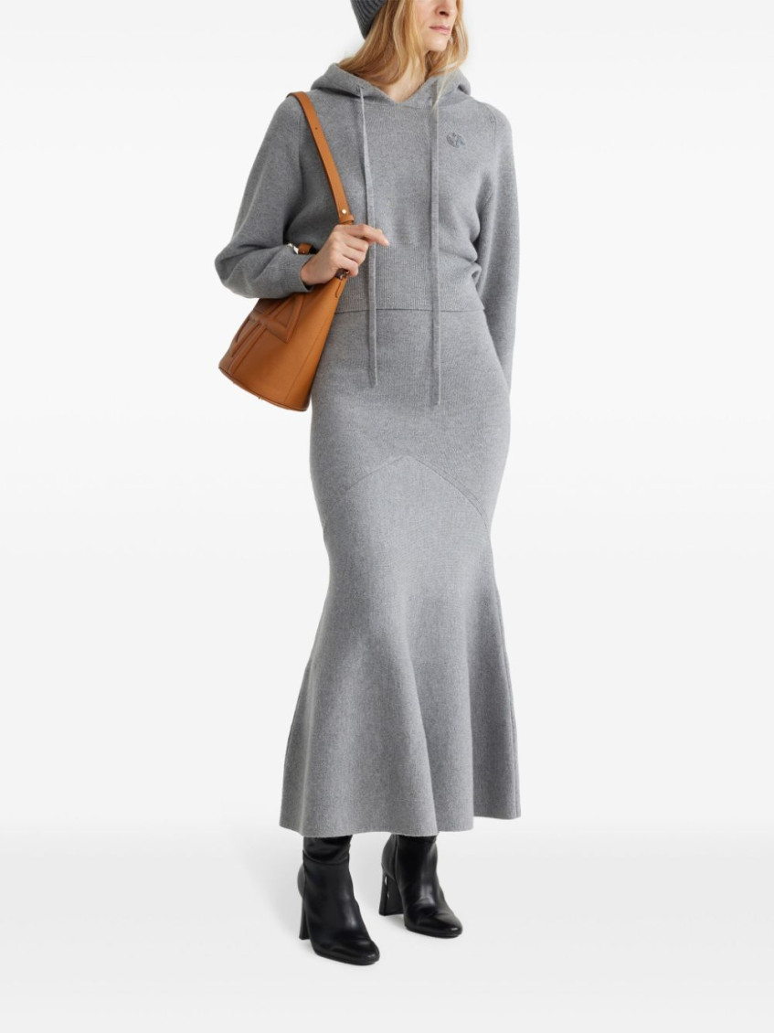 Wool peplum skirt - Grey