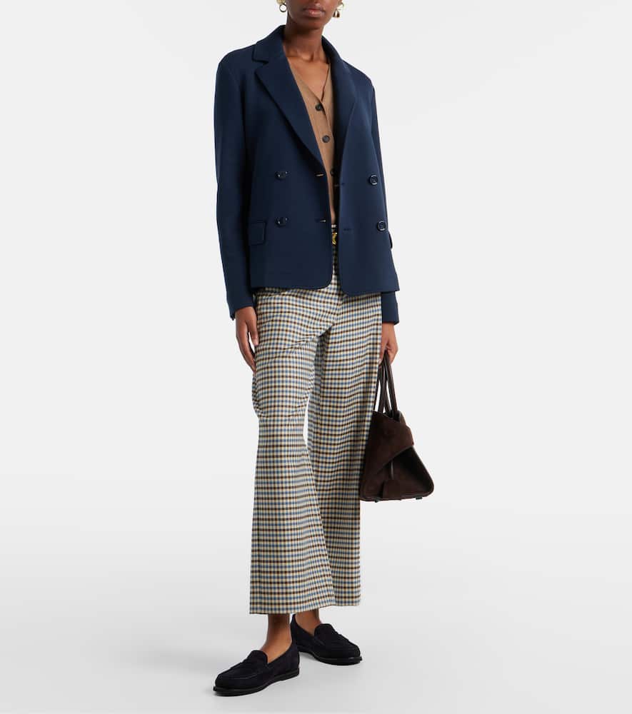 Badia double-breasted cotton-blend blazer