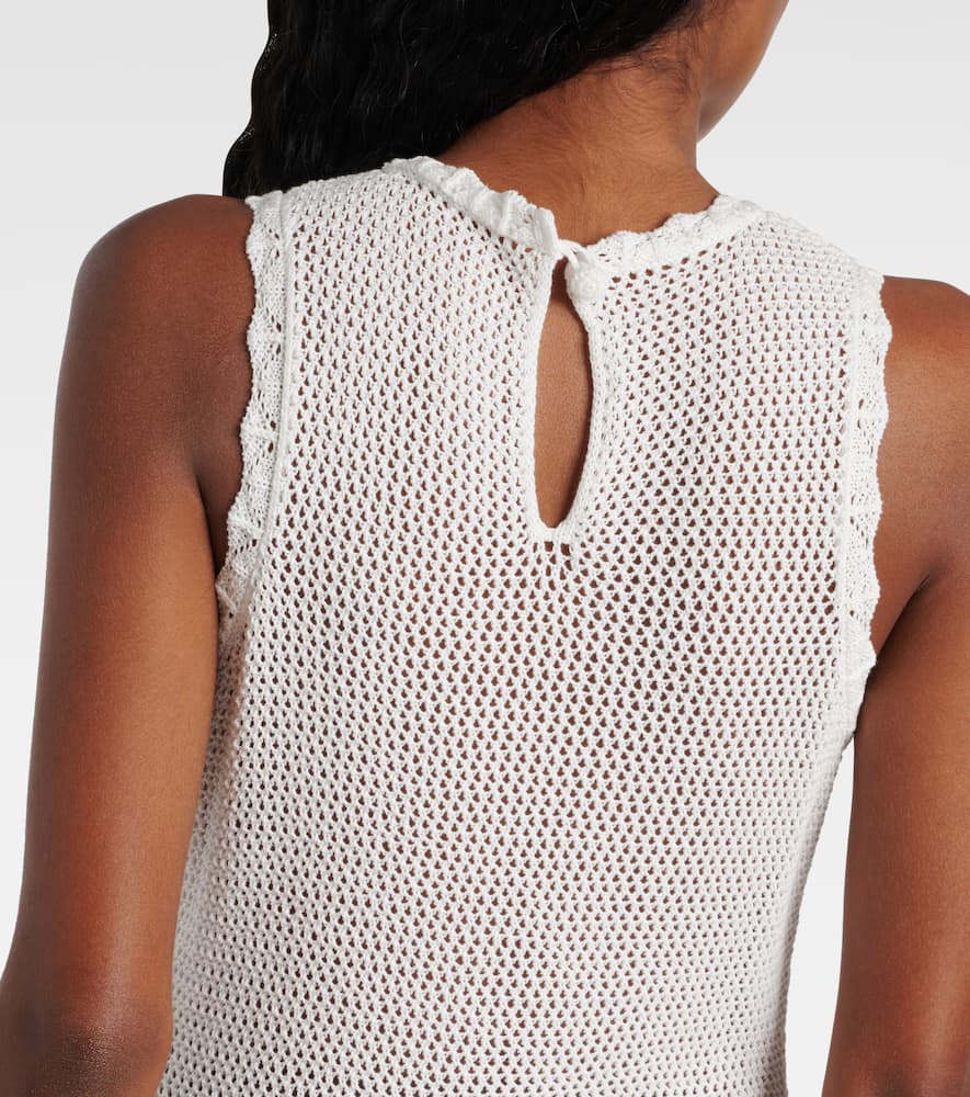 Open-knit cotton maxi dress