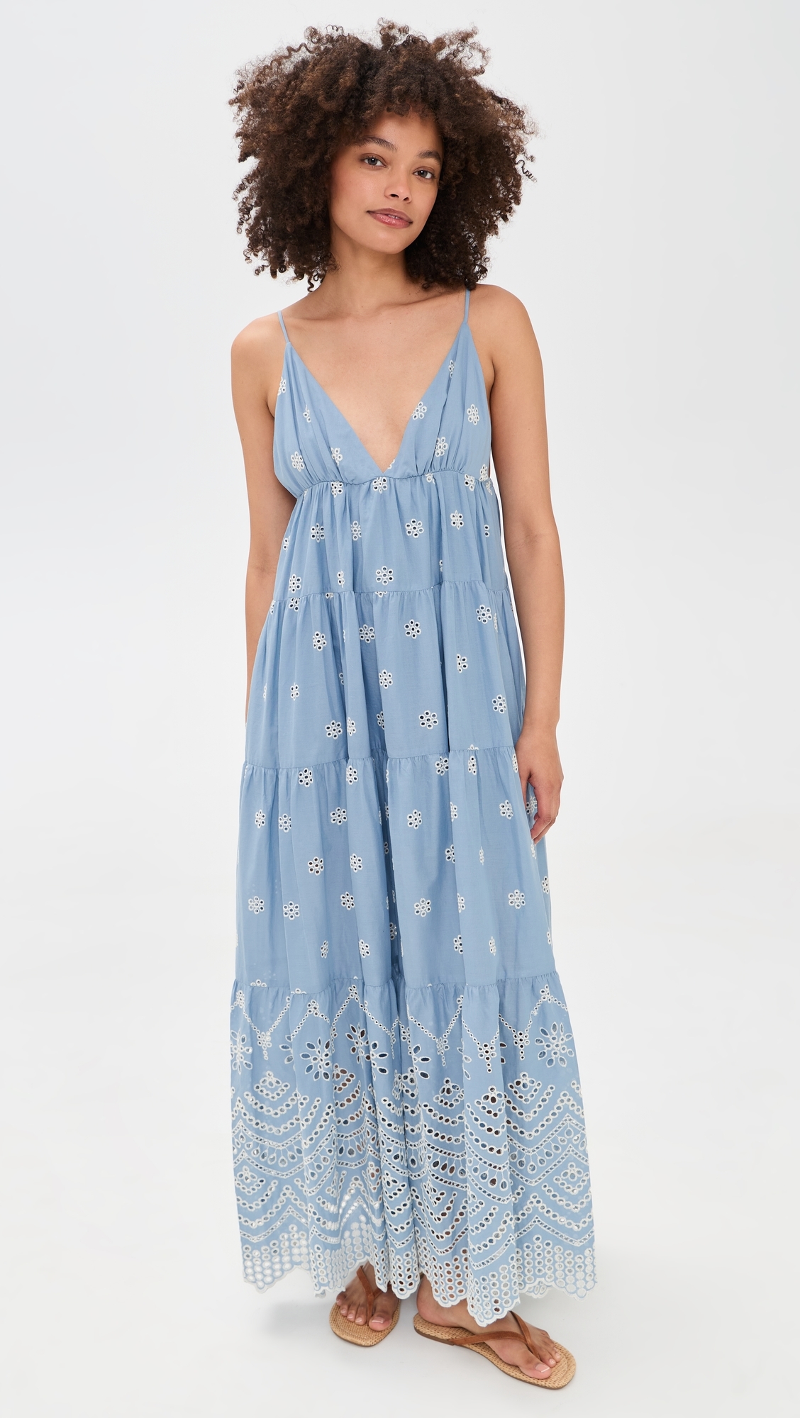 Louka Dress Periwinkle Scallop