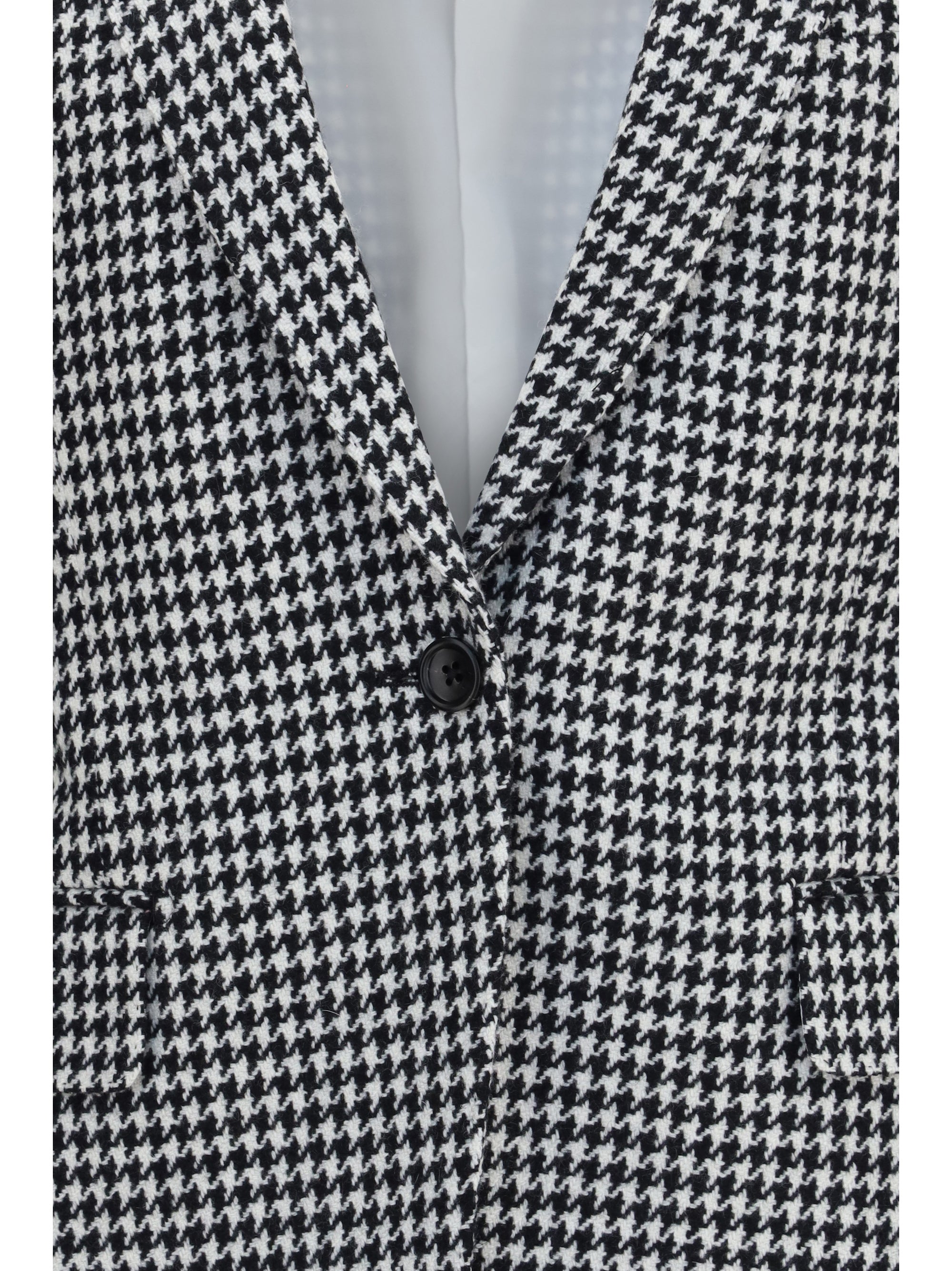 Houndstooth Cashmere Jacket — Black