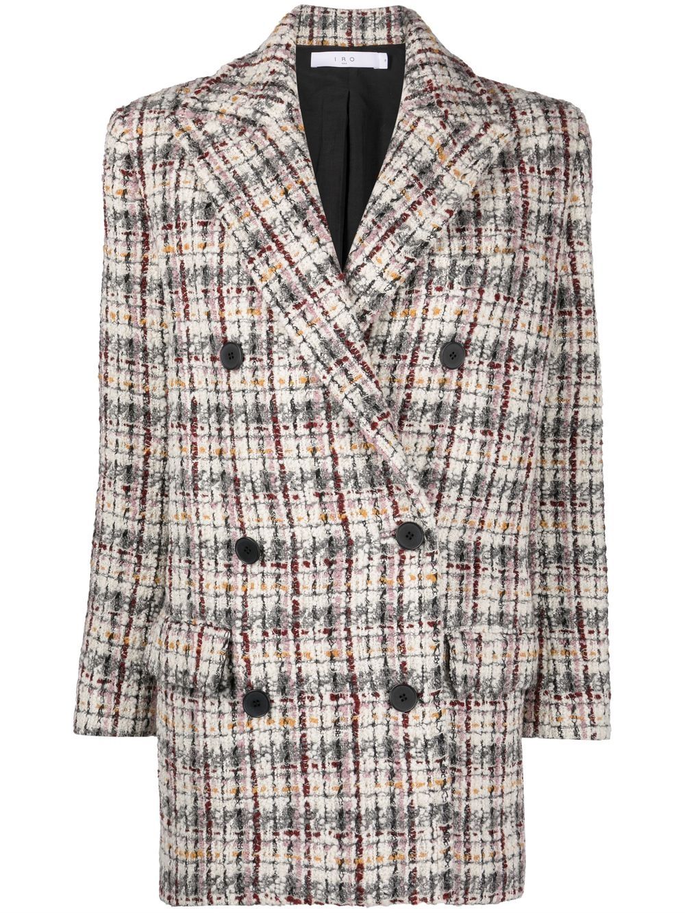Marton tweed double-breasted peacoat - White