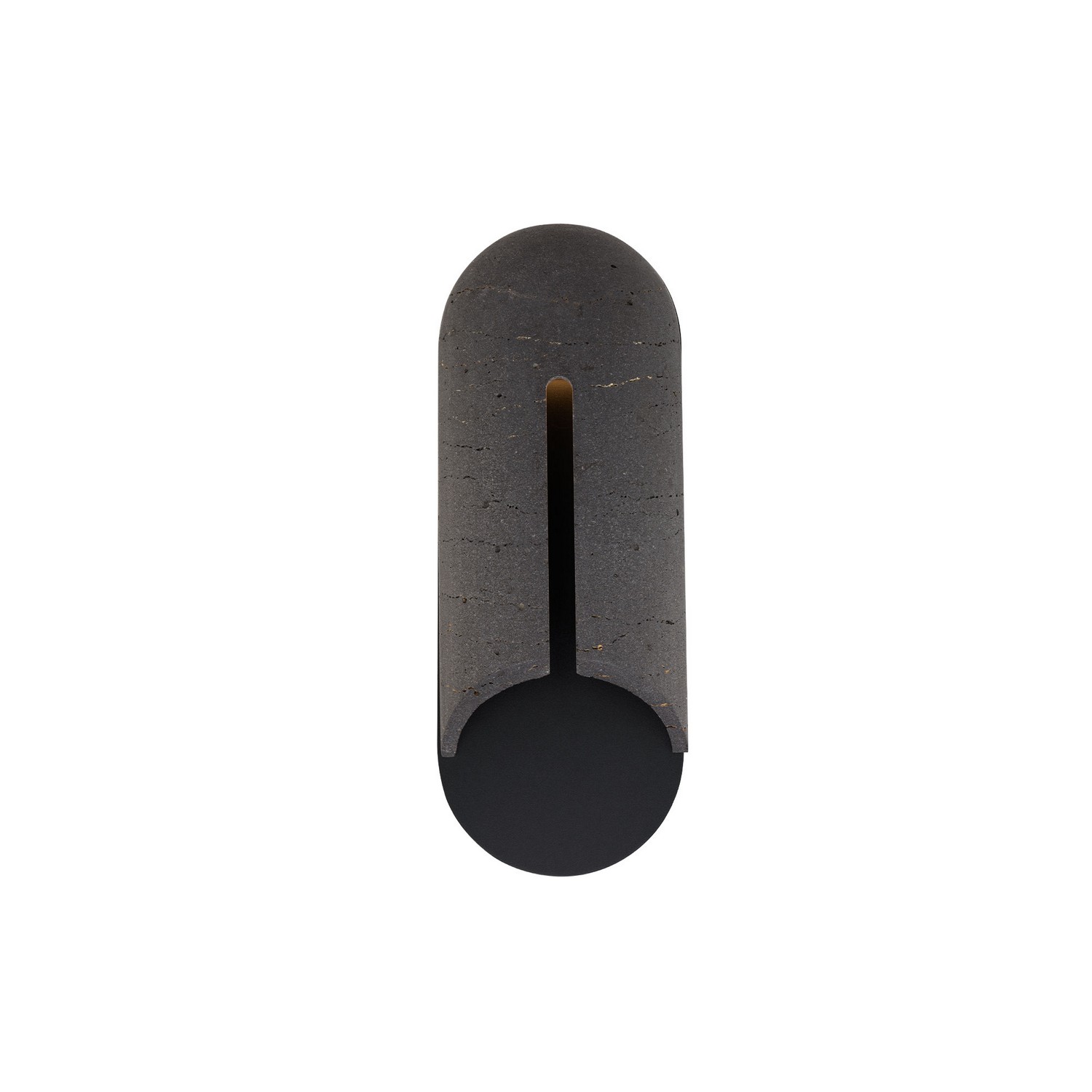 Bassalt Stone Black LED Outdoor Wall Sconce from the Clog Collection