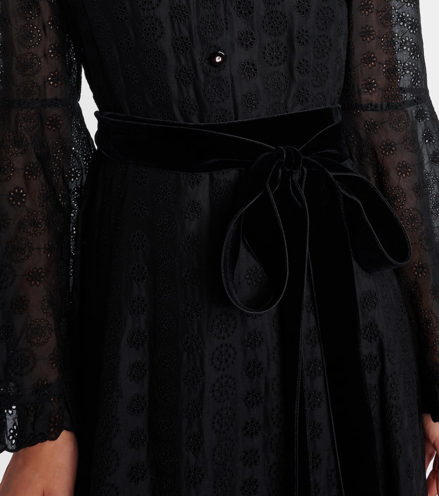 Daisy Sangallo belted cotton shirt dress