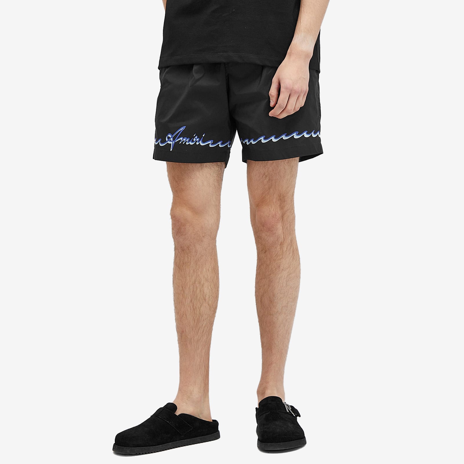 Men's Wave Swim Shorts in Black