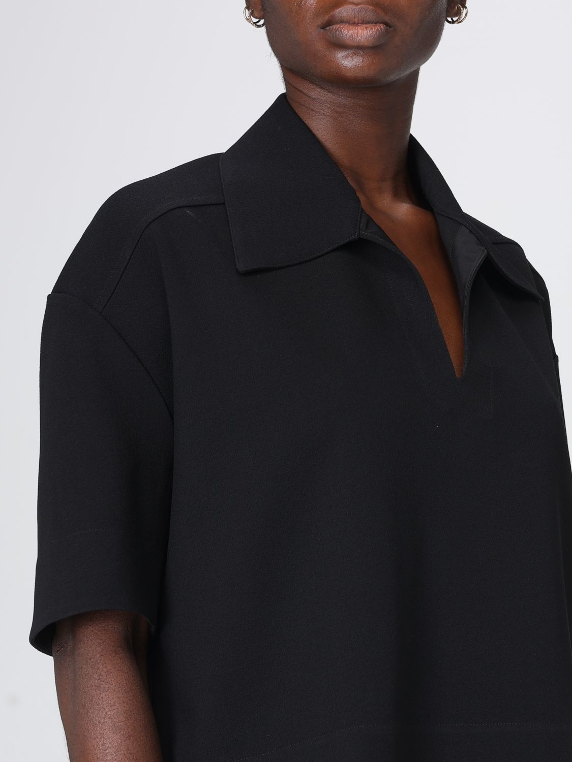 Short Sleeve Cropped Polo Top