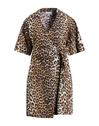 Woman Mini dress Camel Size 4 Organic cotton