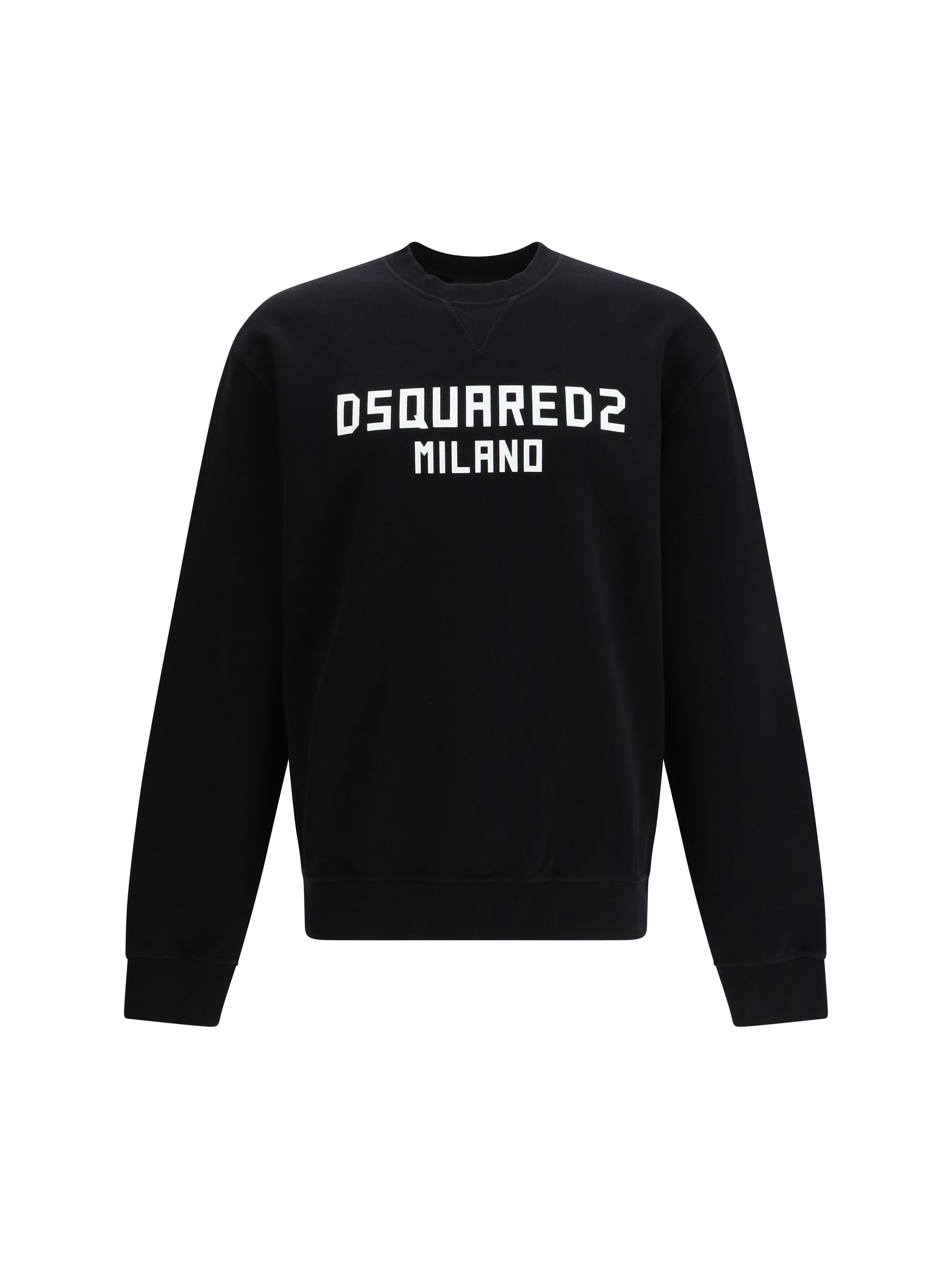 Logo-Print Cotton-Fleece Sweatshirt — Black