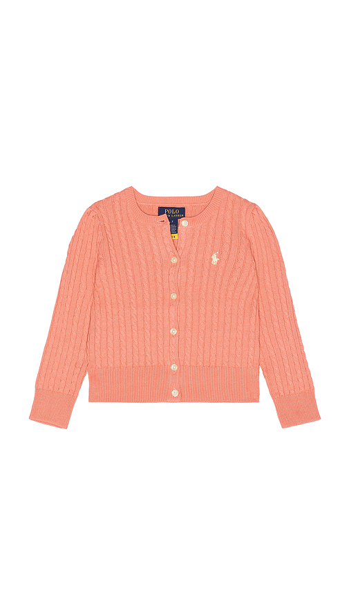 Polo Ralph Lauren Cable Knit Cotton Cardigan in Desert Rose. 2 also , 4