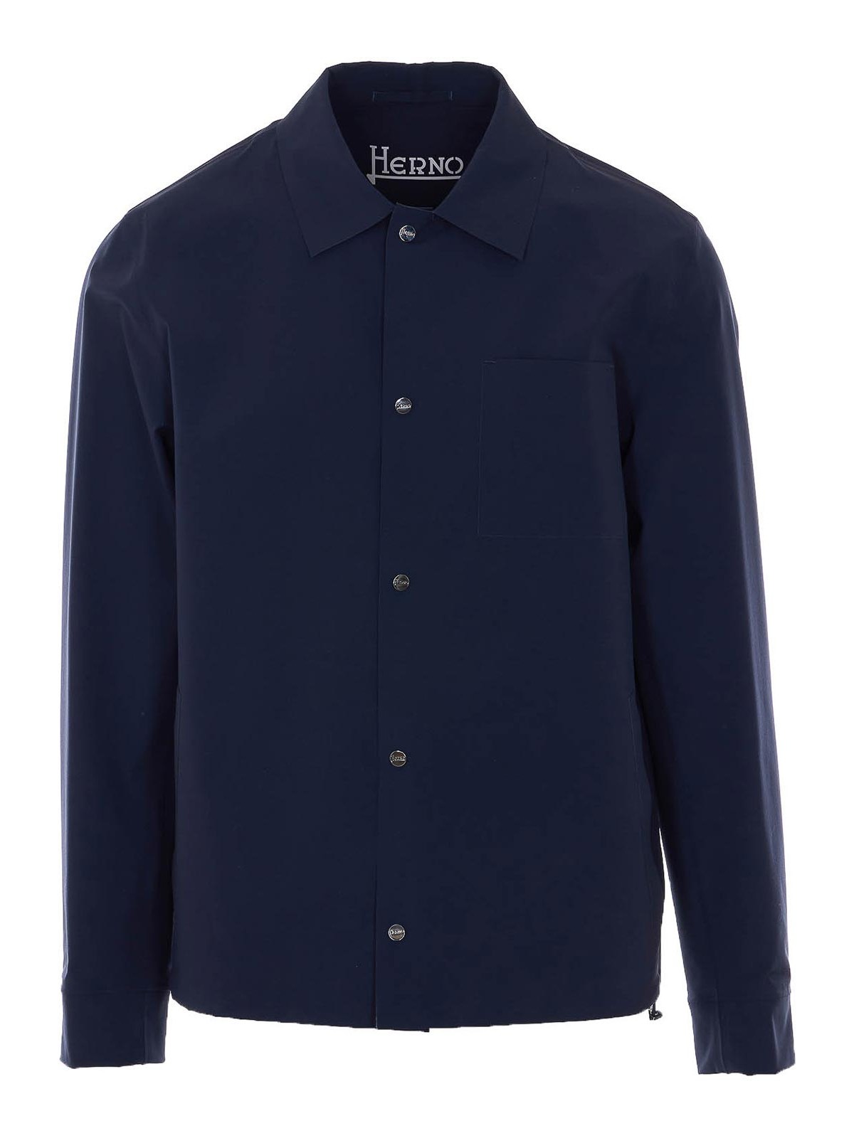 Blue Jacket With Frontal Buttons Closure