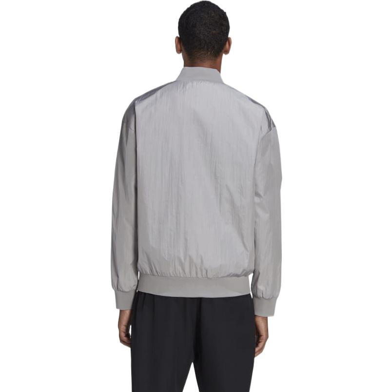 Men's originals x Spezial Crossover Logo Zipper Solid Color Pocket Jacket Gray