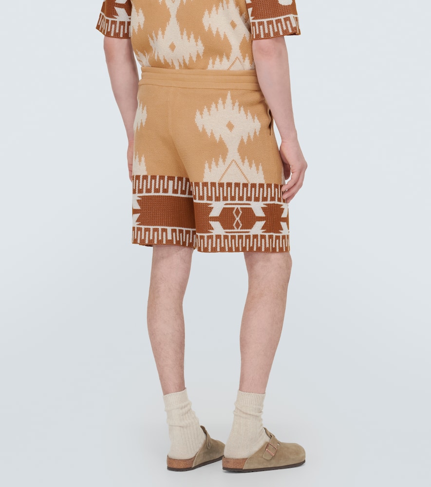 Alanui Icon Piquet cotton jacquard shorts