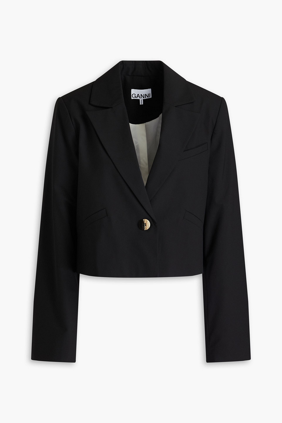 Cropped woven blazer