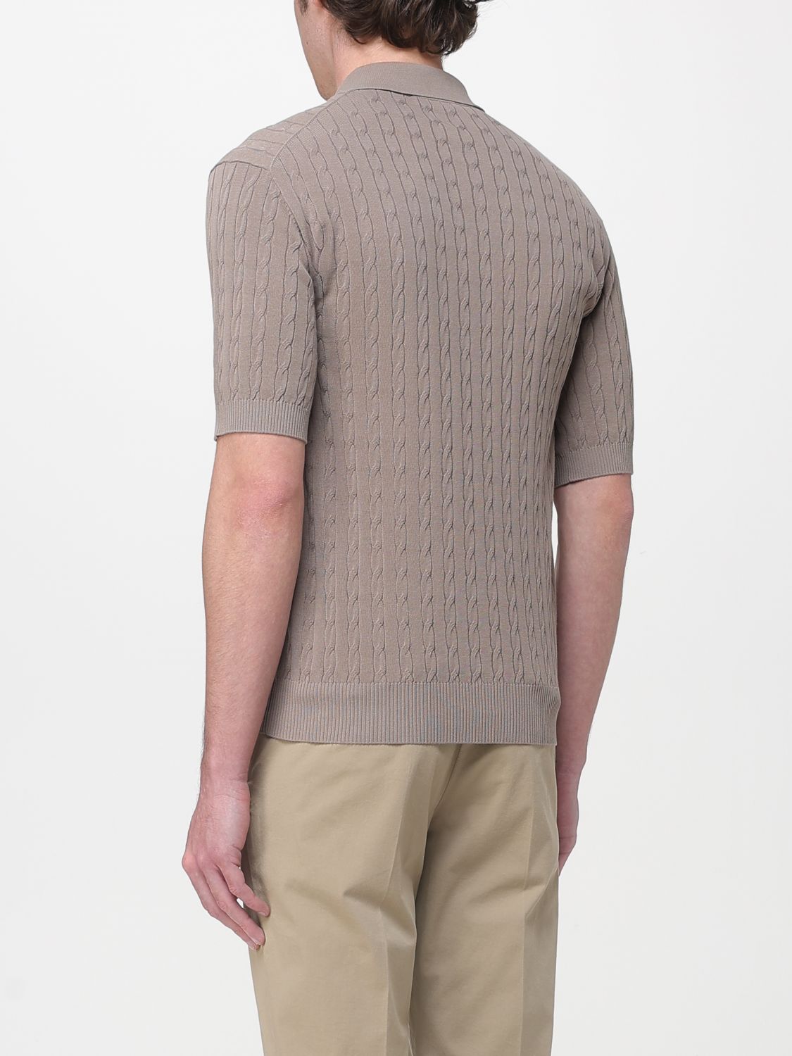Polo Shirt Men color Brown