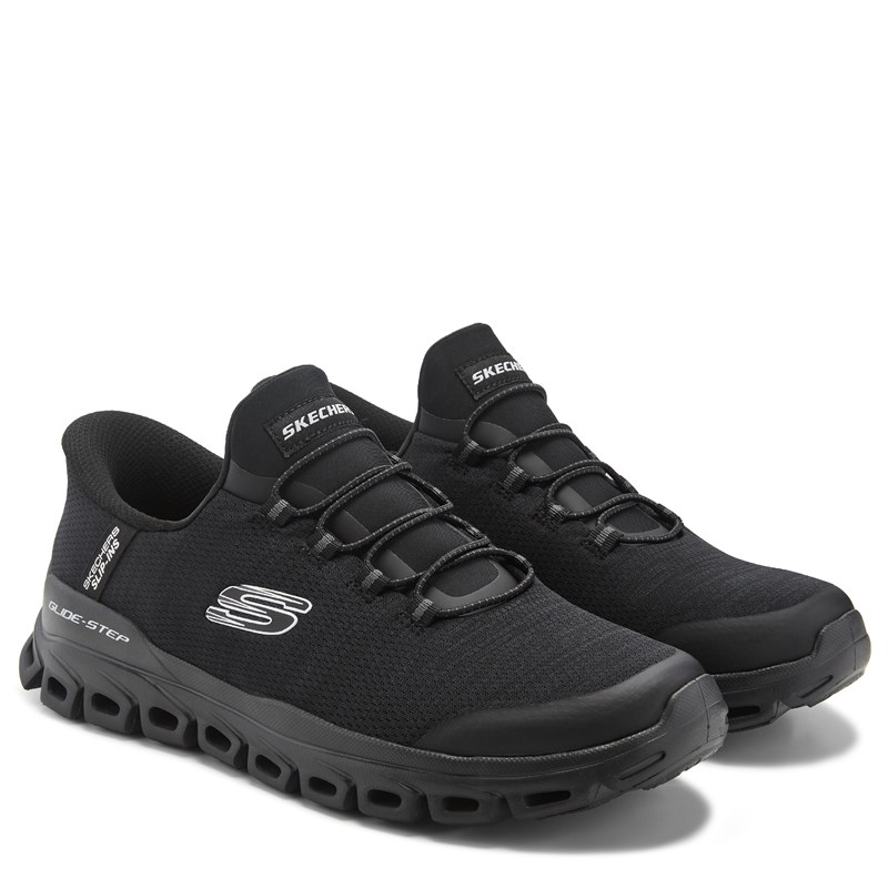 Men's Slip-Ins Glide-Step Zefyr Sneakers (Black/White)