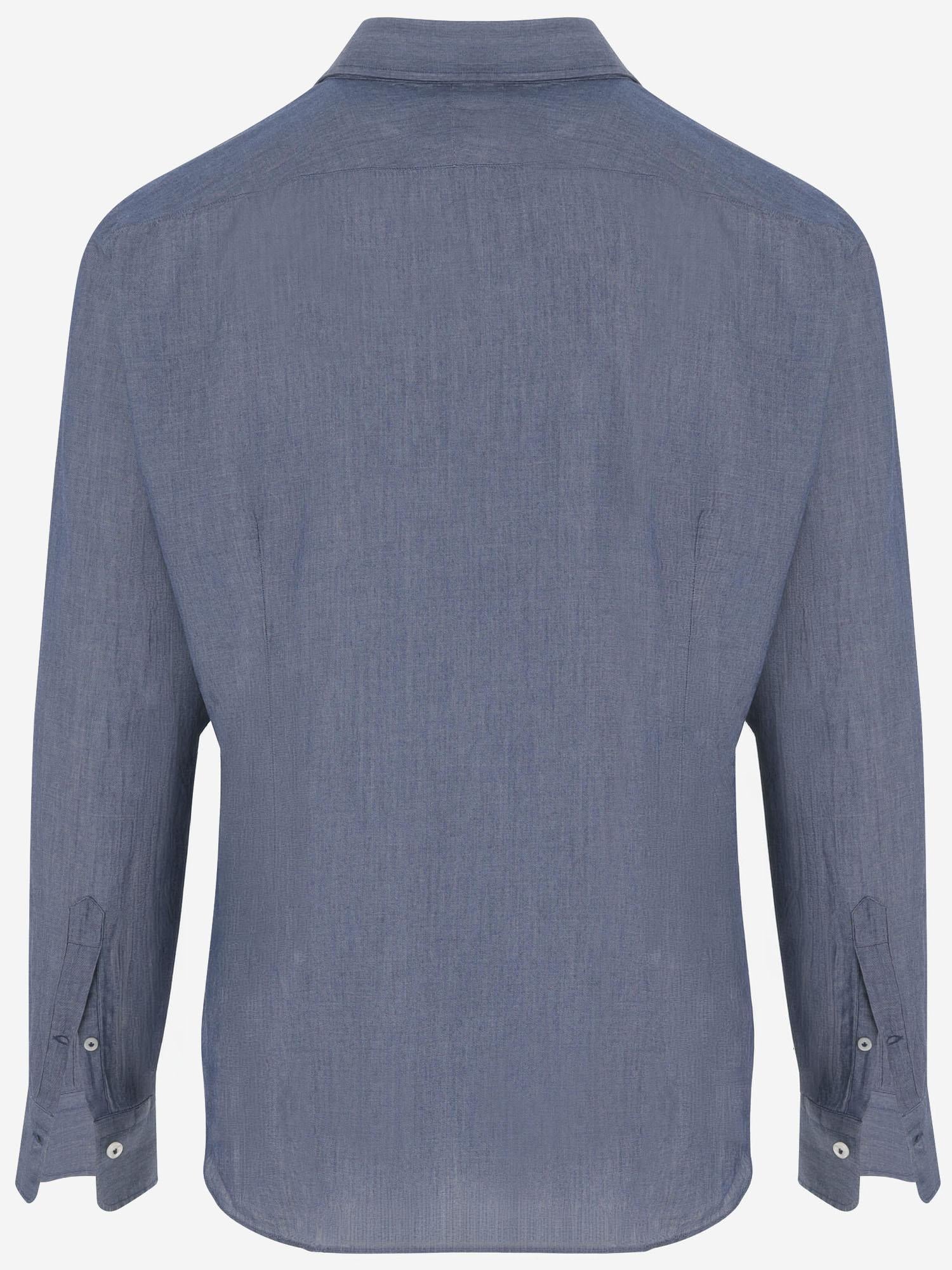 Cotton Denim Shirt — Blue