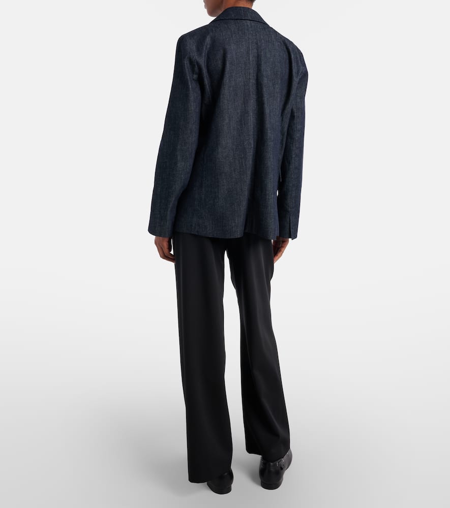 Argenta virgin wool crêpe wide-leg pants