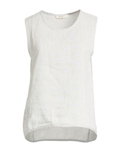 Woman Top Grey Size S Linen, Polyamide, Polyester