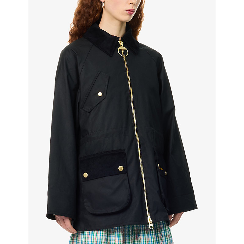 Womens Treeton Waxed-Cotton Jacket