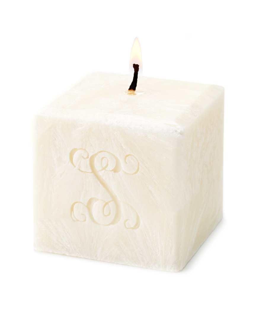 Carved Solutions Unscented 7oz Monogrammed Candle, (A-Z)