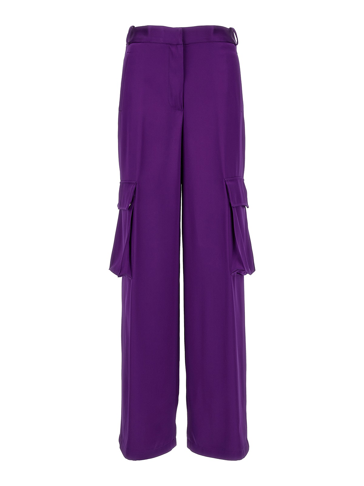Satin cargo pants