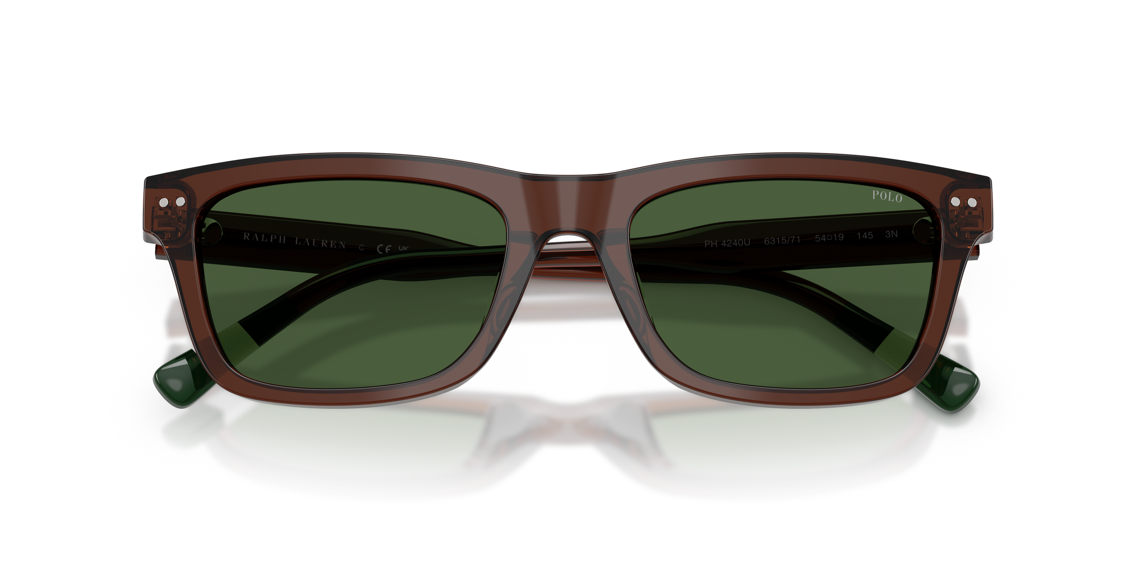 Polo Ralph Lauren Hombre Polo Ralph Lauren PH4240U 631571 Gafas de sol Acetato Marrón Verde Pillow Norma