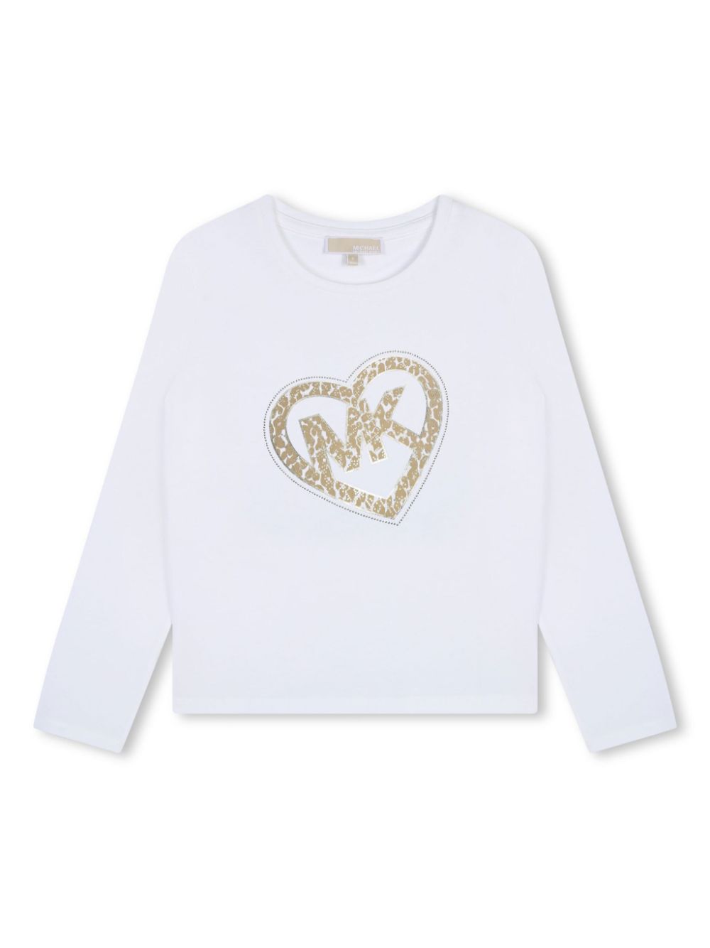 Logo-heart crew-neck T-shirt - White