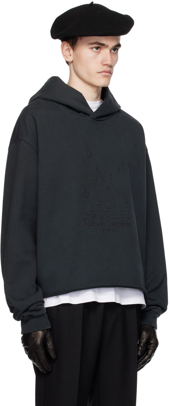 Maison Margiela Black Embroidered Hoodie