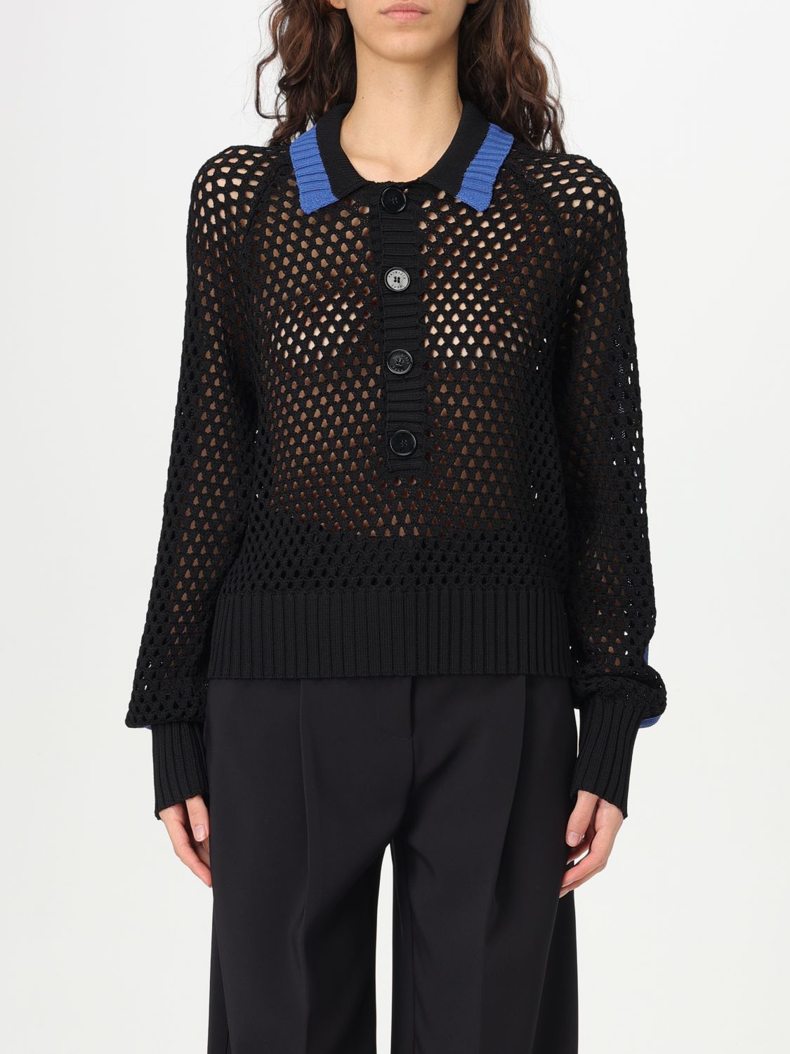 Open-knit sweater - Black