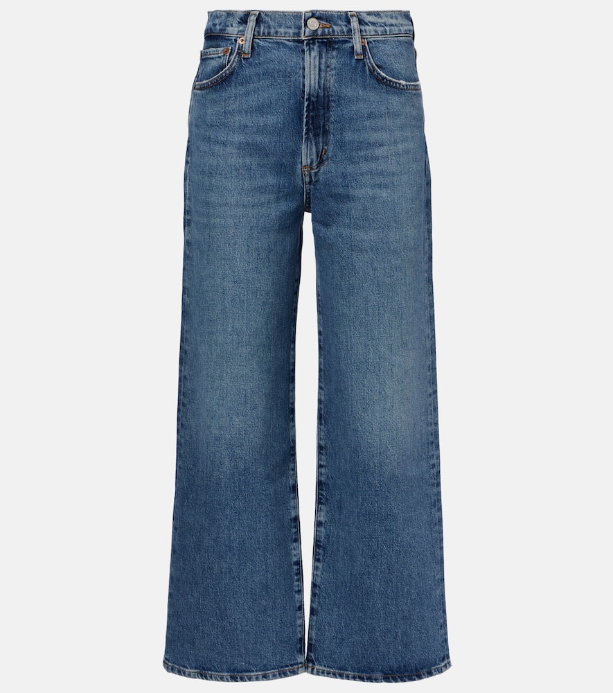 Harper Crop mid-rise wide-leg jeans