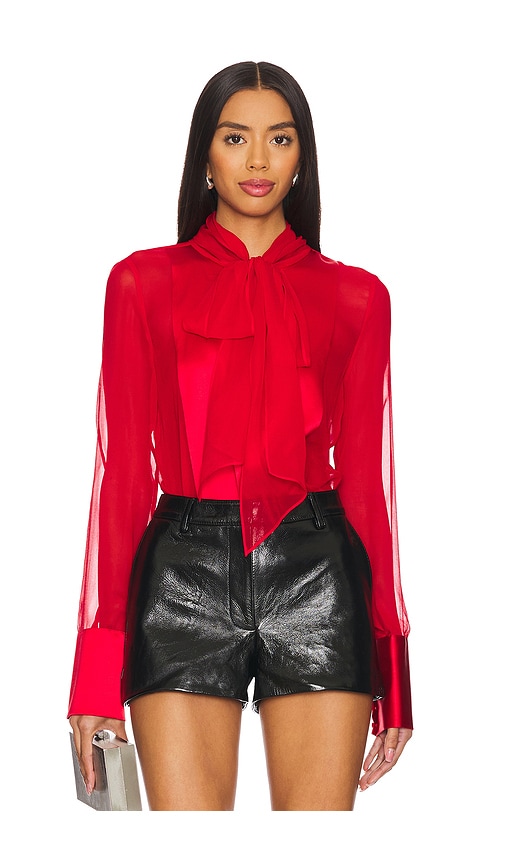 Retrofete BLOUSE EN SOIE SURI en Red.  M. Also en