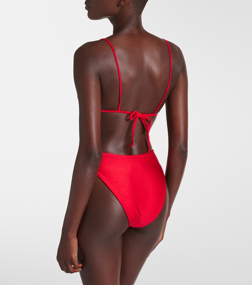 Incline high-rise bikini bottoms