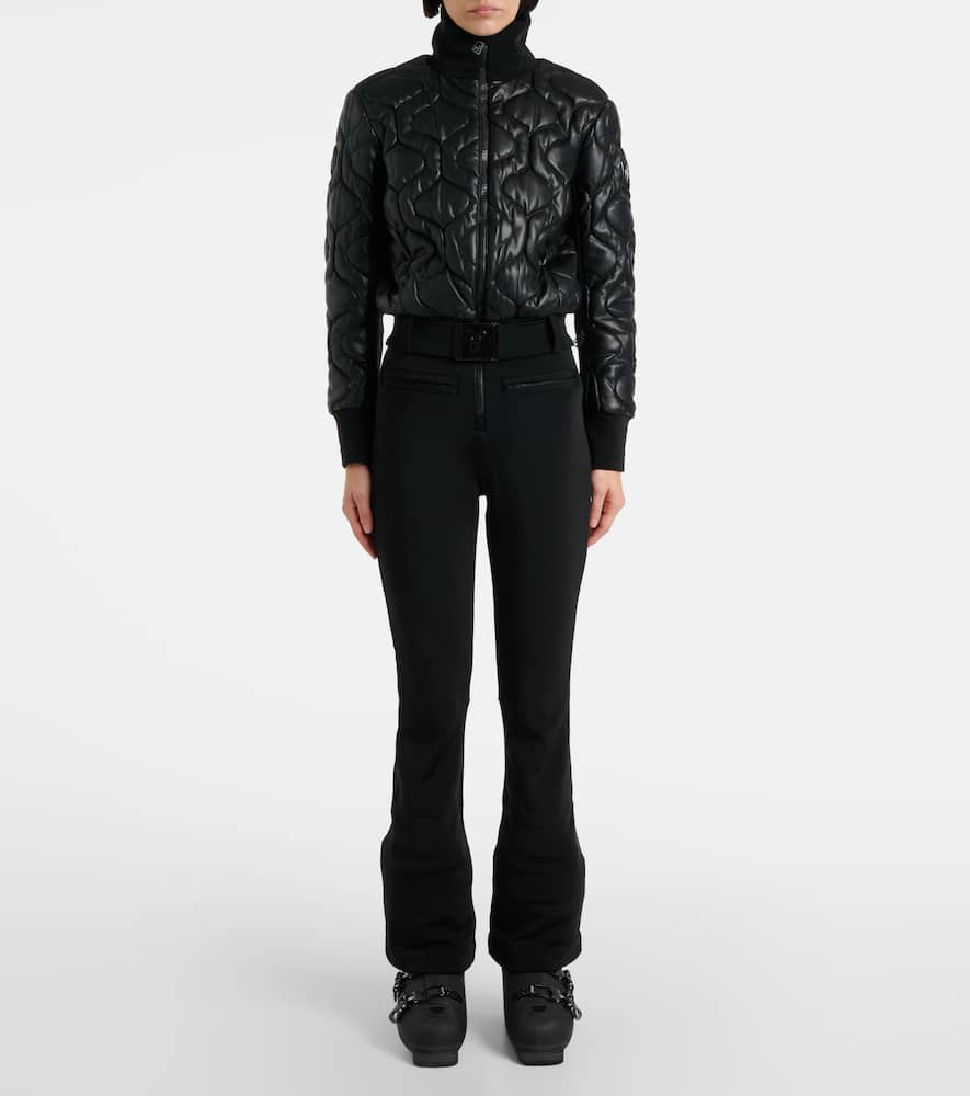 Conni Special quilted faux leather ski suit