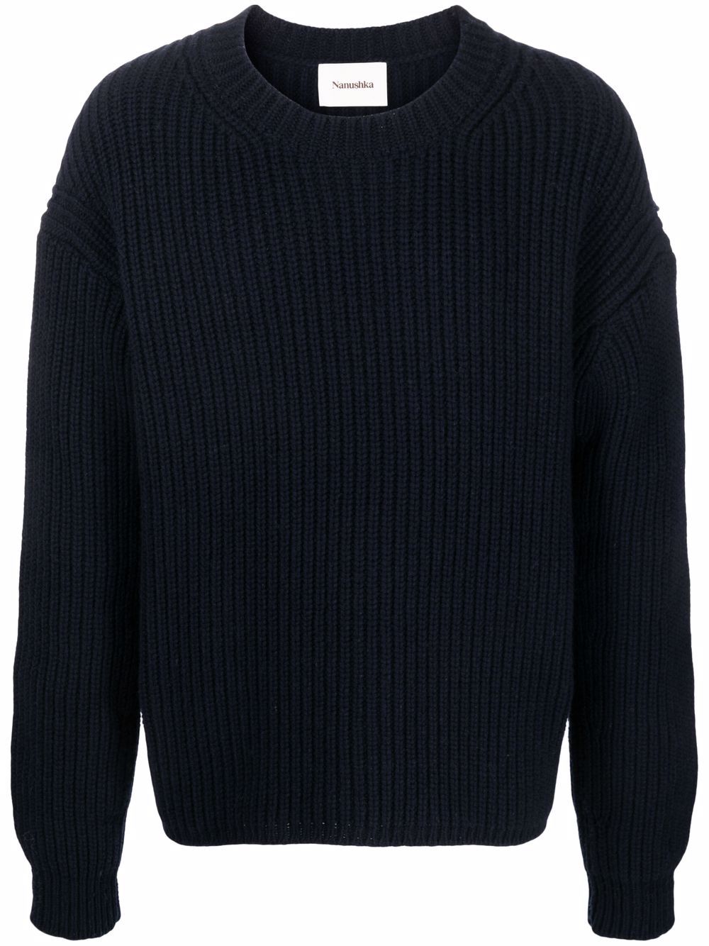 Crew-neck cashmere jumper - Blue