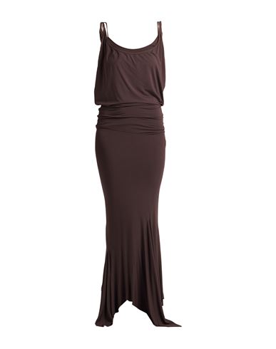 The Attico Woman Maxi dress Dark brown Size 6 Viscose, Elastane